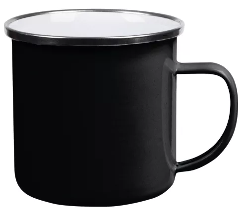 VINTAGE CUP - zománcozott bögre (fekete)