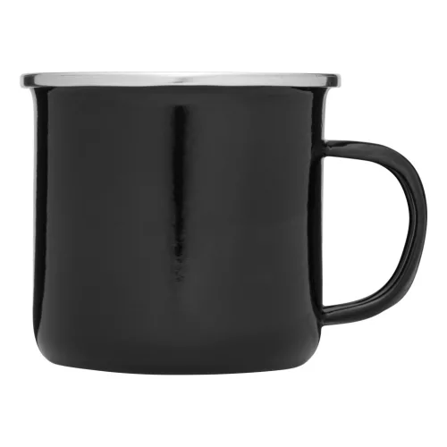 VINTAGE CUP - zománcozott bögre (fekete)