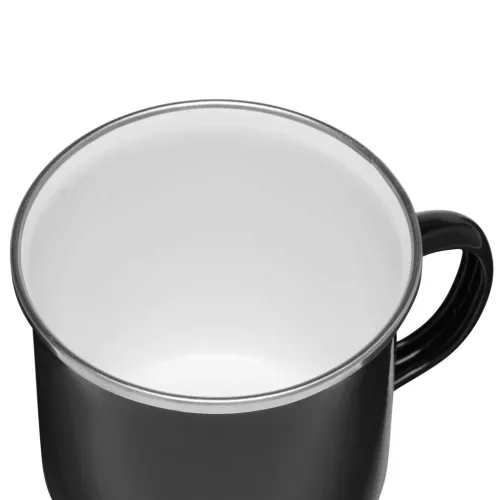 VINTAGE CUP - zománcozott bögre (fekete)