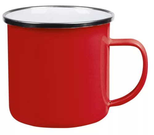 VINTAGE CUP - zománcozott bögre (vörös)