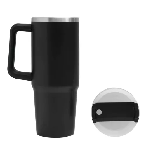 DRINK DELUXE - vákuumos ivópohár, Tumbler (fekete)