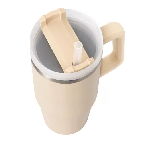 DRINK DELUXE - vákuumos ivópohár, Tumbler (bézs)