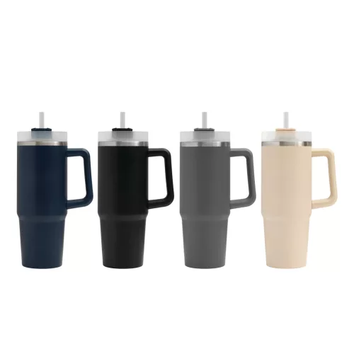 DRINK DELUXE - vákuumos ivópohár, Tumbler (bézs)