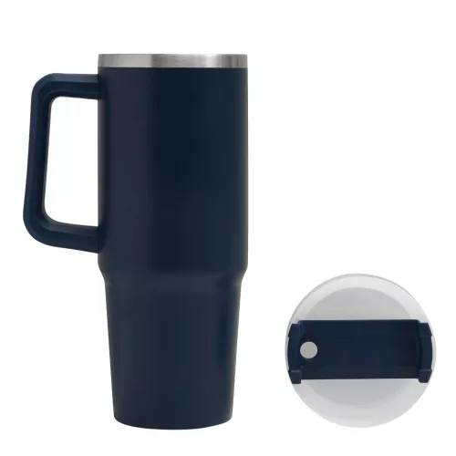 DRINK DELUXE - vákuumos ivópohár, Tumbler (tengerészkék)