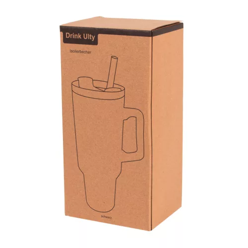 DRINK ULTY - ivópohár, Tumbler, duplafalú (fekete)