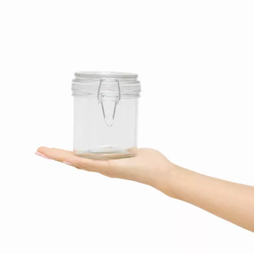 CLICKY S - üveg tárolóedény csatos fedéllel, kapacitása kb. 280 ml