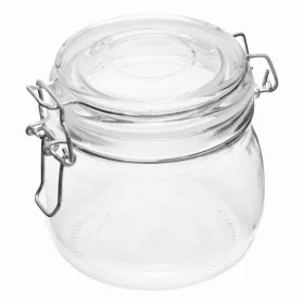  CLICKY M - üveg tárolóedény hintafedéllel, kapacitása kb. 500 ml