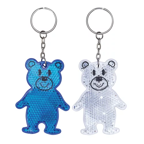 TEDDY - mackós kulcstartó (kék)