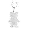 TEDDY - mackós kulcstartó (fehér)