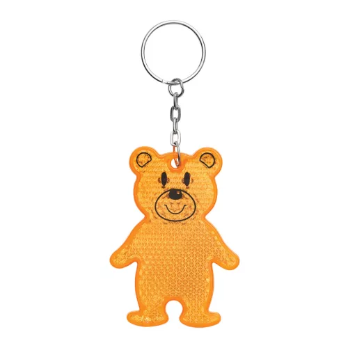 TEDDY - mackós kulcstartó (narancs)