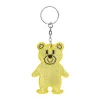 TEDDY - mackós kulcstartó (sárga)