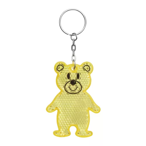TEDDY - mackós kulcstartó (sárga)