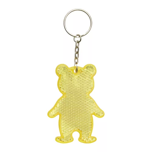 TEDDY - mackós kulcstartó (sárga)