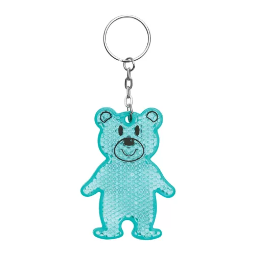 TEDDY - mackós kulcstartó (türkiz)