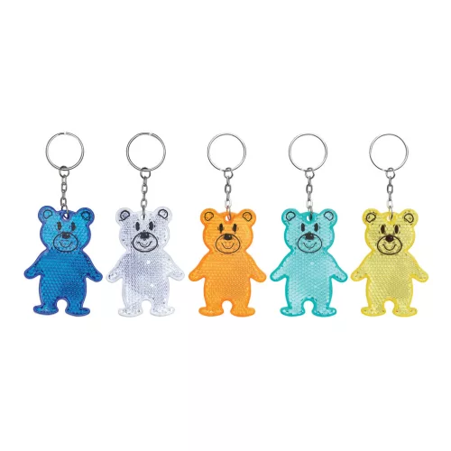 TEDDY - mackós kulcstartó (türkiz)