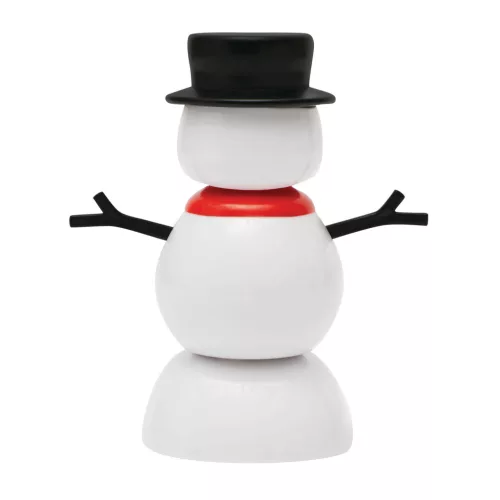 SANTA - napelemes télapó figura (fehér / hóember)