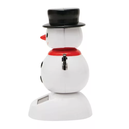 SANTA - napelemes télapó figura (fehér / hóember)