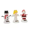 SANTA - napelemes télapó figura (fehér / hóember)