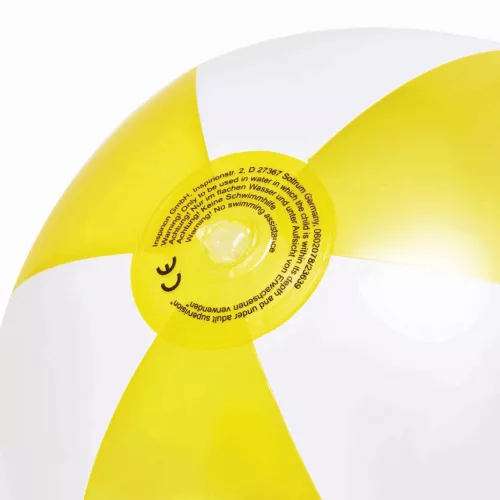 ATLANTIC SHINY - felfújható strandlabda (fehér, sárga)