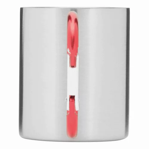 HIKING DAY - rozsdamentes acél bögre (ezüst, vörös)