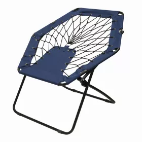 CHILL OUT - hordozható szék gumikötelekkel (fekete, kék)