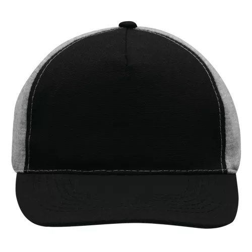 UP TO DATE - 5 paneles baseball sapka (fekete, szürke)