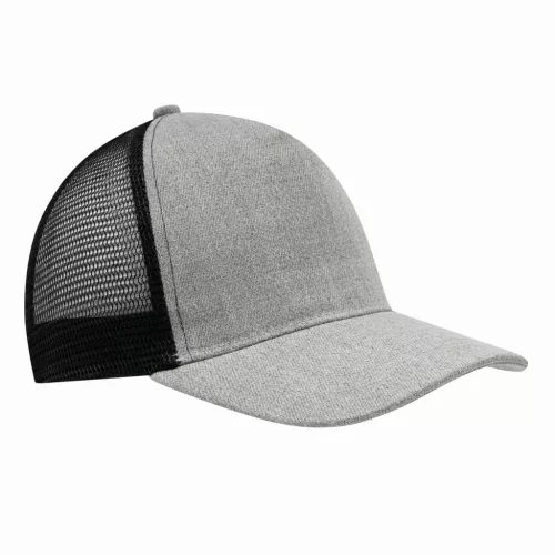 CASUAL FIT - 5 paneles baseball sapka (fekete, szürke)