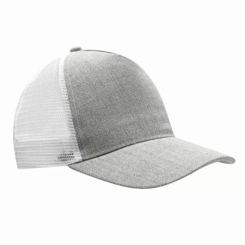 CASUAL FIT - 5 paneles baseball sapka (fehér, szürke)