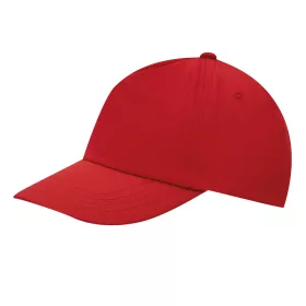 KIDDY WEAR - 5 paneles gyermek baseball sapka (vörös)