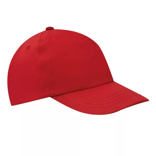 KIDDY WEAR - 5 paneles gyermek baseball sapka (vörös)
