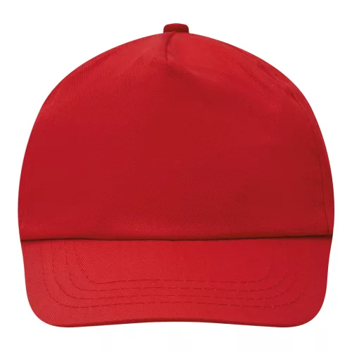 KIDDY WEAR - 5 paneles gyermek baseball sapka (vörös)