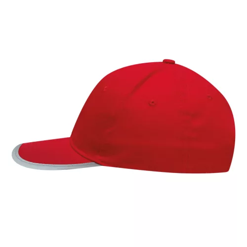 DETECTION - 6 paneles baseball sapka (vörös)