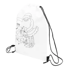 COLOURFUL SANTA - kiszínezhető zsinóros tornazsák