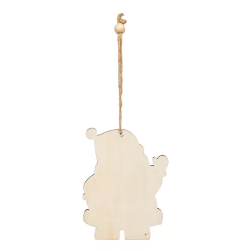 WOODEN SNOWI - ajándékkísérő, karácsonyfadísz (WOODEN CLAUS)