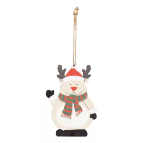   WOODEN SNOWI - ajándékkísérő, karácsonyfadísz (WOODEN RUDOLPH)