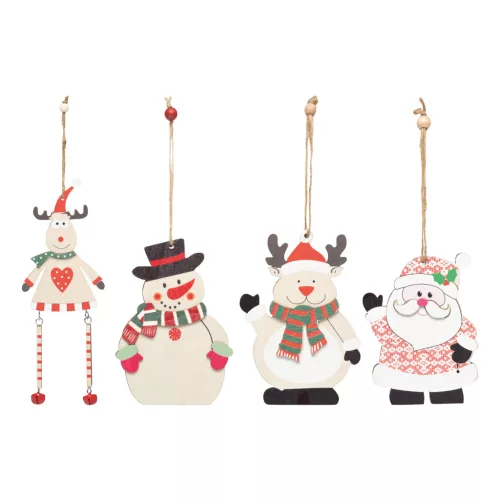WOODEN SNOWI - ajándékkísérő, karácsonyfadísz (WOODEN SNOWI)