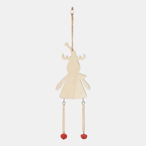 WOODEN SNOWI - ajándékkísérő, karácsonyfadísz (WOODEN ELK)