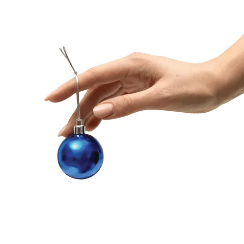 XMAS LINE - Karácsonyi gömb dísz szett (ezüst, kék)