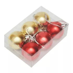 XMAS LINE - Karácsonyi gömb dísz szett (arany, vörös)
