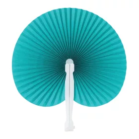 PEACOCK - összecsukható legyező (türkiz)