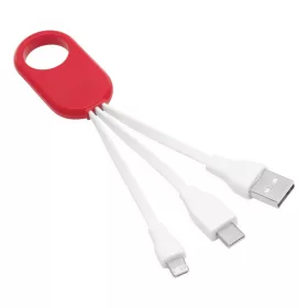 GET THREE - töltőkábel (vörös)