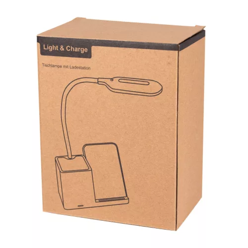 LIGHT & CHARGE - asztali lámpa töltőállomással