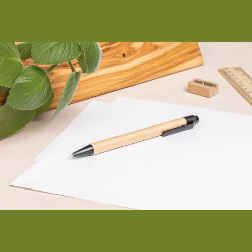 Papír golyóstoll (14,3 × ø 1 cm, Fekete)