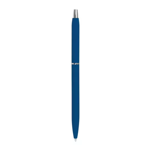 Gumírozott fém golyóstoll (14 × ø 0,8 cm, Kék)
