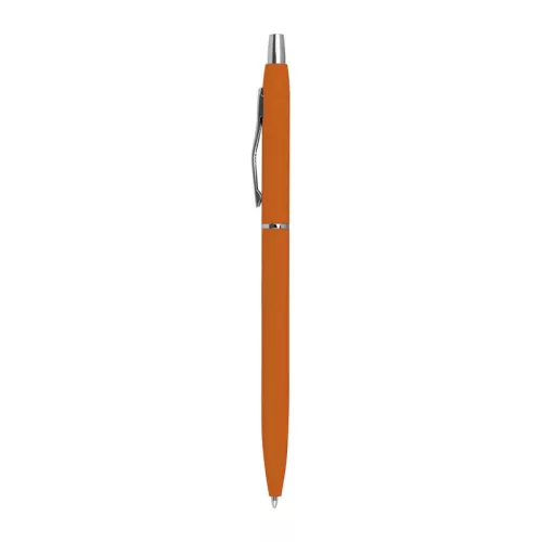 Gumírozott fém golyóstoll (14 × ø 0,8 cm, Narancssárga)