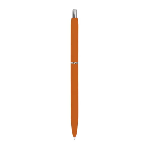 Gumírozott fém golyóstoll (14 × ø 0,8 cm, Narancssárga)