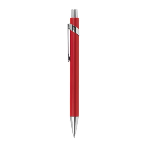 Színes fém golyóstoll (14,5 ×  ø 1 cm, Piros)