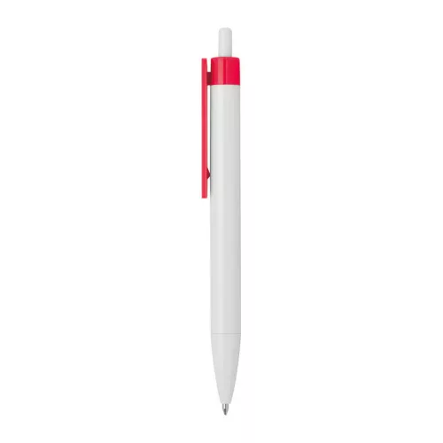 Golyóstoll színes klipsszel (13,9 × ø 1,1 cm, Piros)