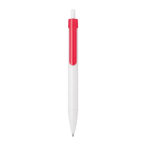 Golyóstoll színes klipsszel (13,9 × ø 1,1 cm, Piros)