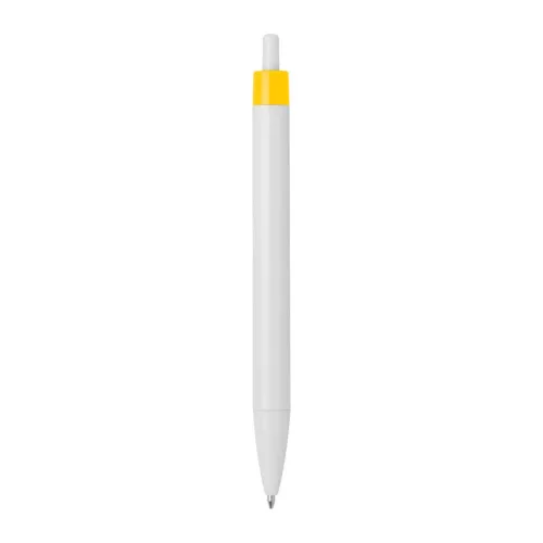 Golyóstoll színes klipsszel (13,9 × ø 1,1 cm, Sárga)